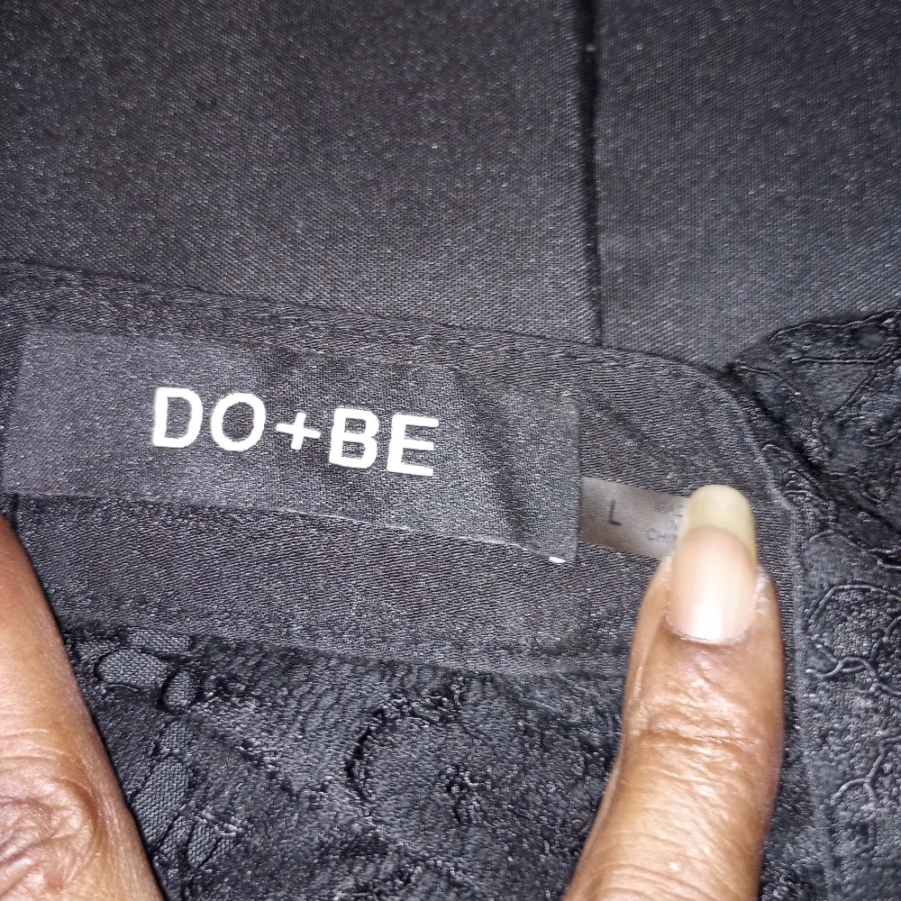 DO + BE Lace Gothic Crop Top with Bell Sleeves Size Large
